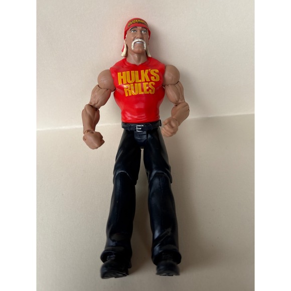 WWE Other - Hulk Hogan Action Figure Hulk's Rules Red Shirt Black Pants 7‎ Inch WWE WWF WCW